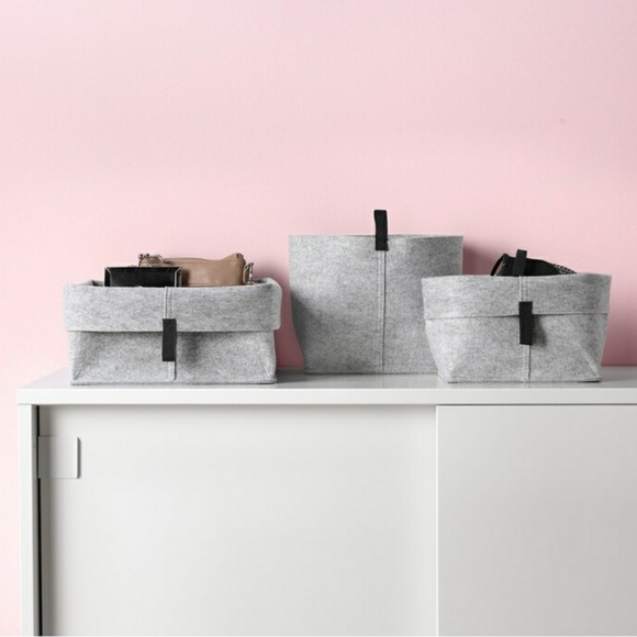 3/$35 Set of 3 felt baskets from IKEA (RAGGISAR) - Picture 2 of 6